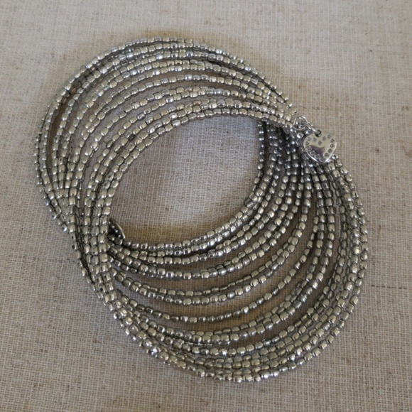 Stella & Dot Bardot Spiral Bangle Silver - Picture 2 of 3